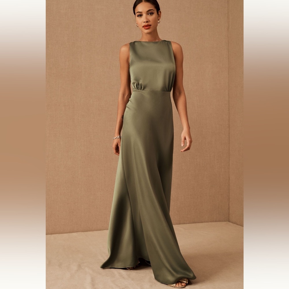 BHLDN BECKETT satin maxi dress